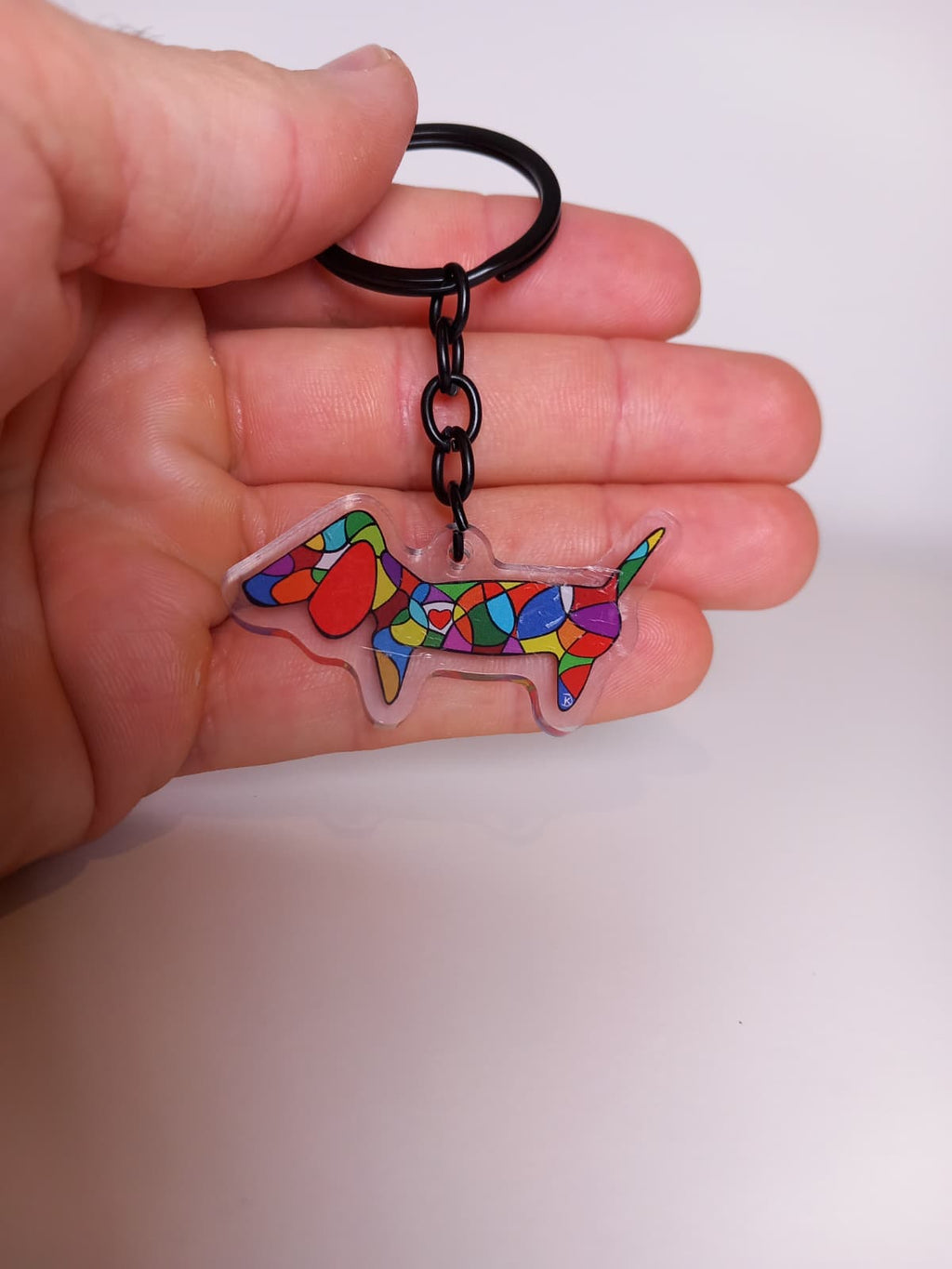 Acrylic dog Keychain by KJ