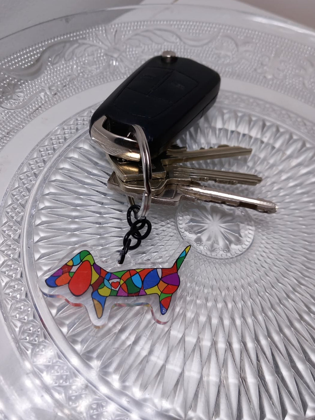 Acrylic dog Keychain by KJ