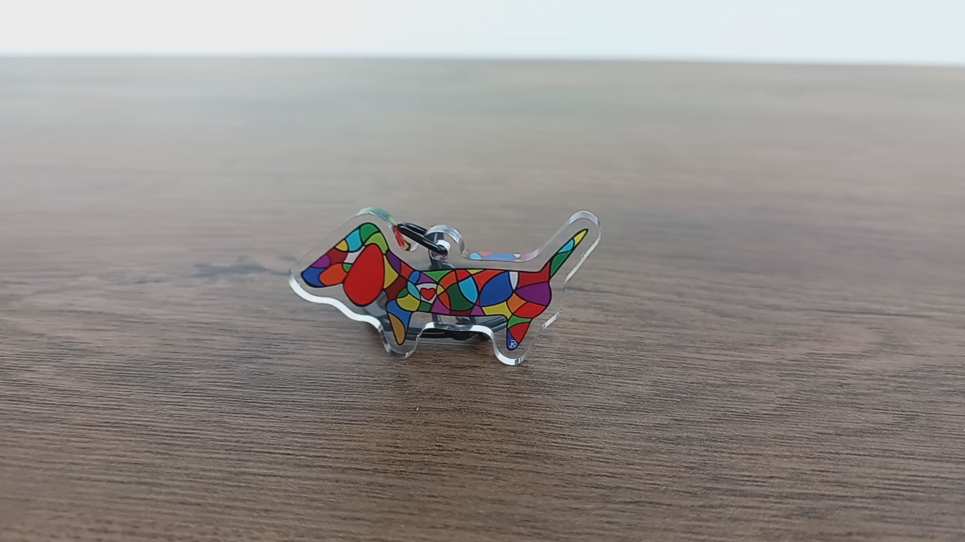 Acrylic dog Keychain by KJ
