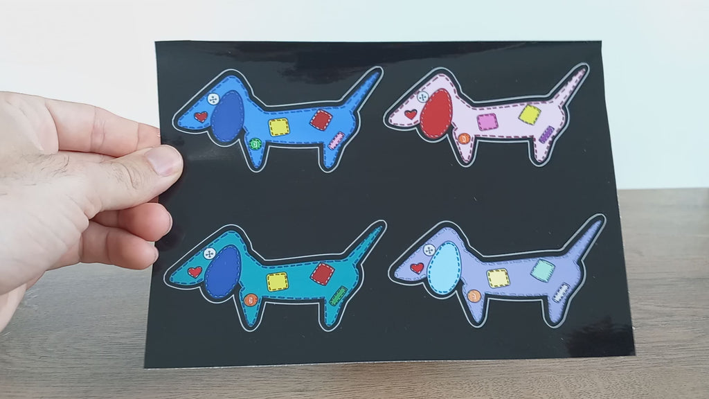 Patchwork Sticker sheet – 4 Color Variants