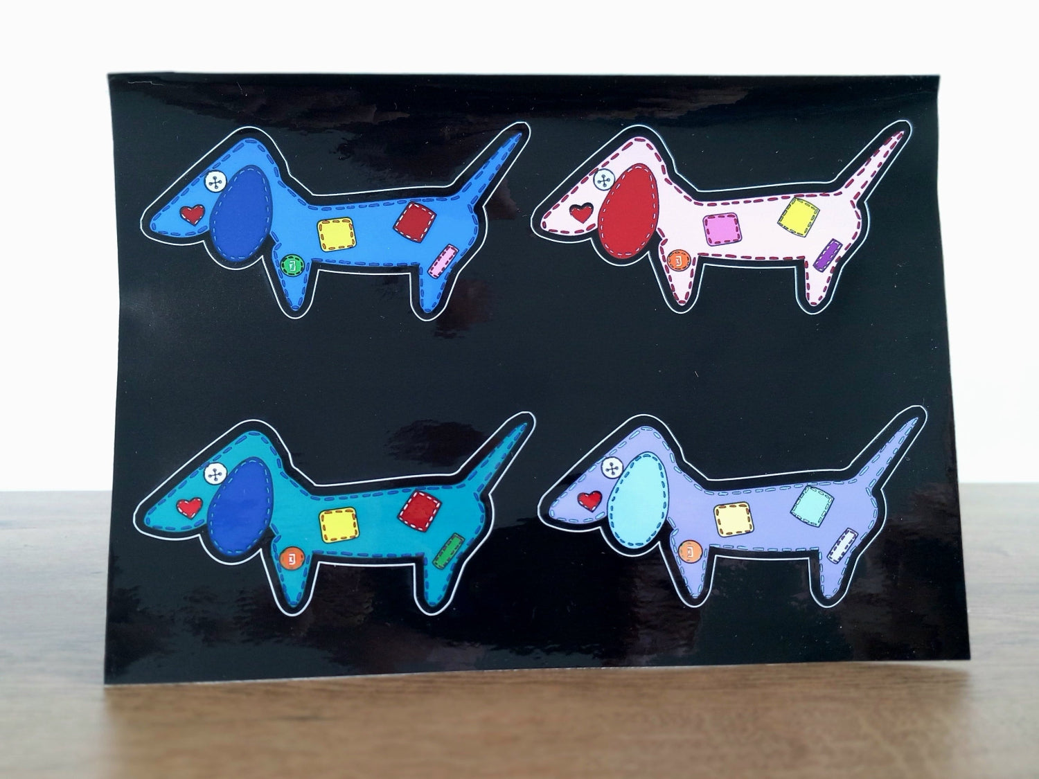 Patchwork Sticker sheet – 4 Color Variants