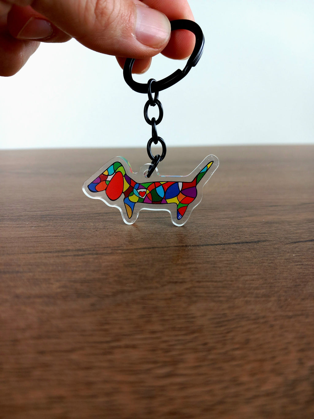 Acrylic dog Keychain by KJ