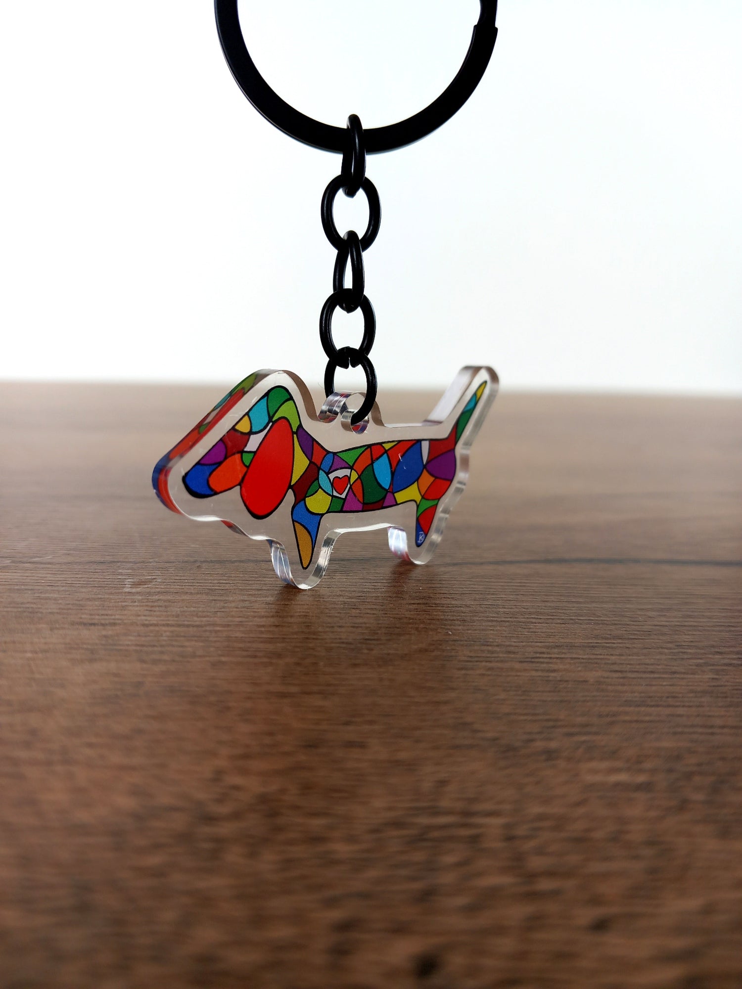 Acrylic dog Keychain by KJ