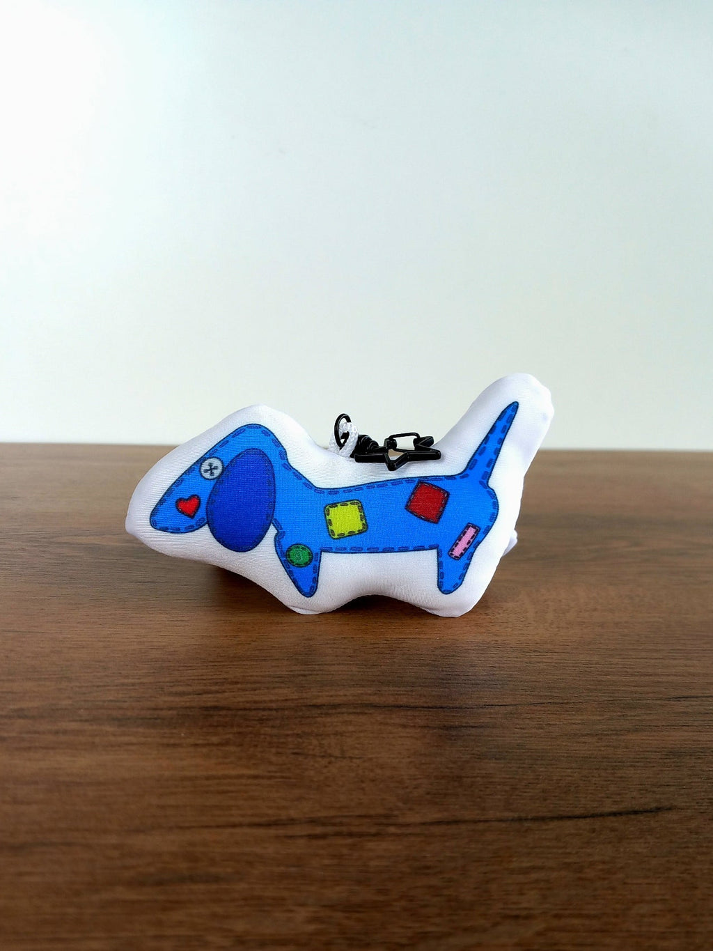 Blue Dakimakura dachshund comfort Pillow Keychain