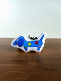 Blue Dakimakura dachshund comfort Pillow Keychain