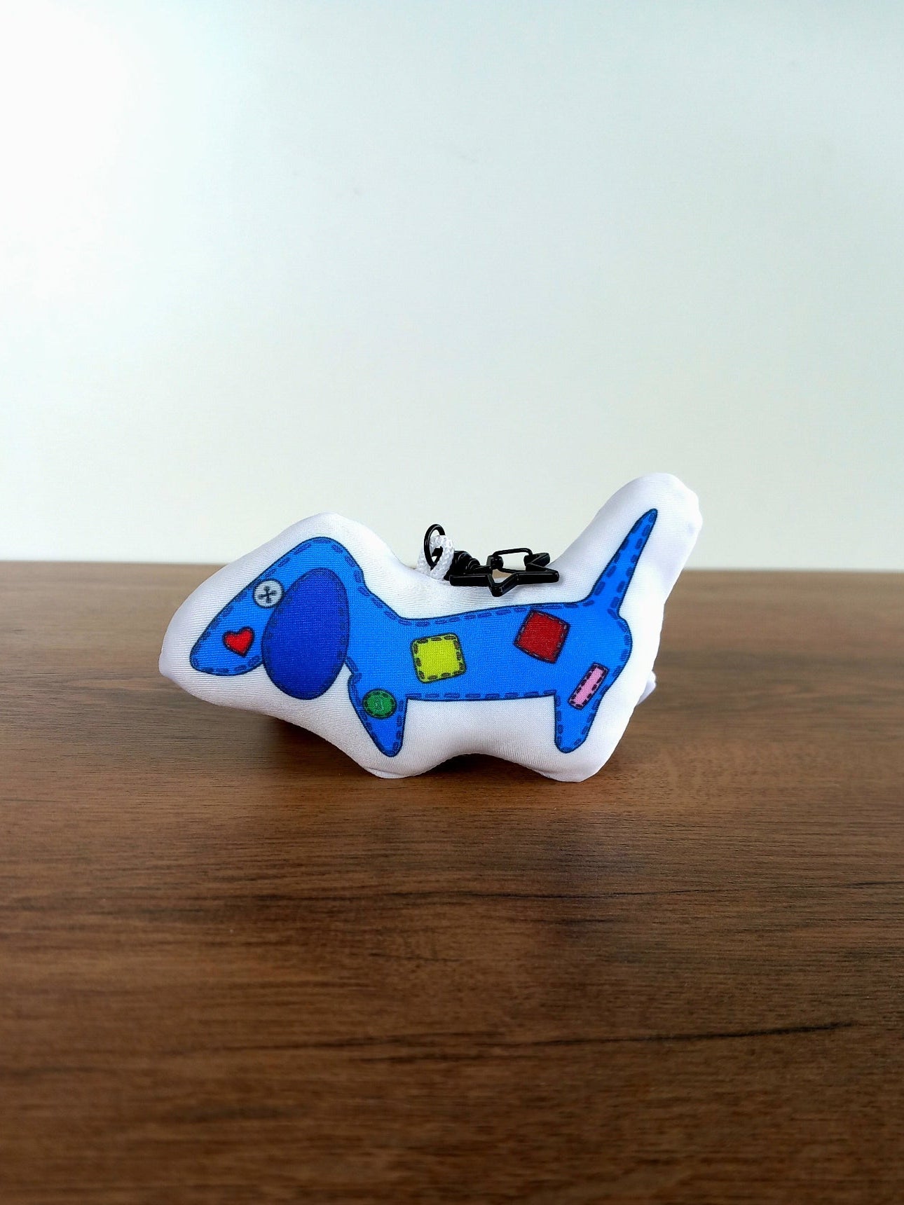Blue Dakimakura dachshund comfort Pillow Keychain